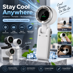 3-in-1 Portable Turbo Fan – 5-Speed Rechargeable Handheld, Neck & Desk Fan | Foldable Mini Pocket Fan