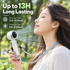 3-in-1 Portable Turbo Fan – 5-Speed Rechargeable Handheld, Neck & Desk Fan | Foldable Mini Pocket Fan